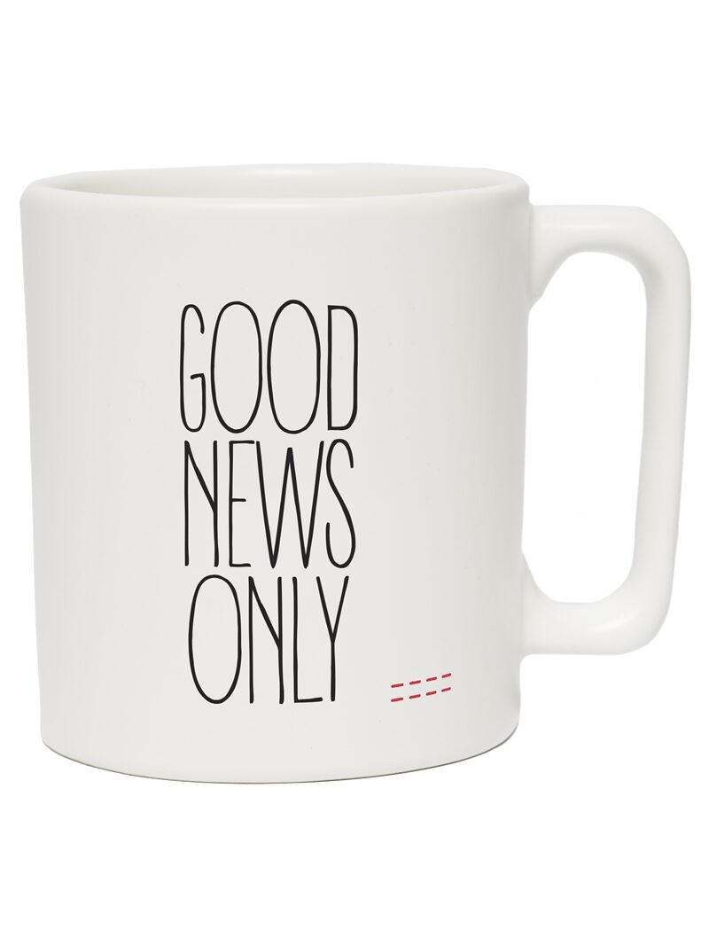 Peace Love World Good News Only Mug