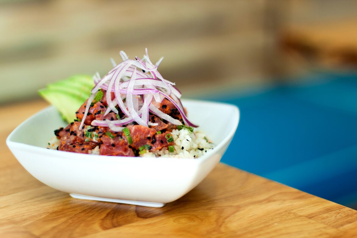 Ahi Tuna Poke Bowl PokeBao restaurant Coral Gables near Miami, Florida