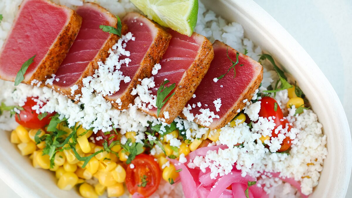 My Ceviche serves poke bowls, salads, and seafood burritos in downtown Coral Gables. The perfect spot for lunch in Miami, Florida.