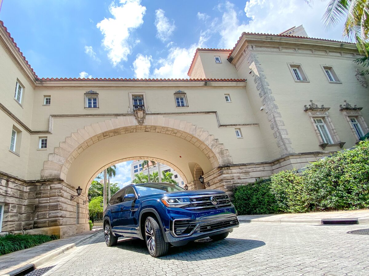 Fun Things To Do in Miami - Drive Around Coral Gables Douglas Entrance in VW Atlas SUV