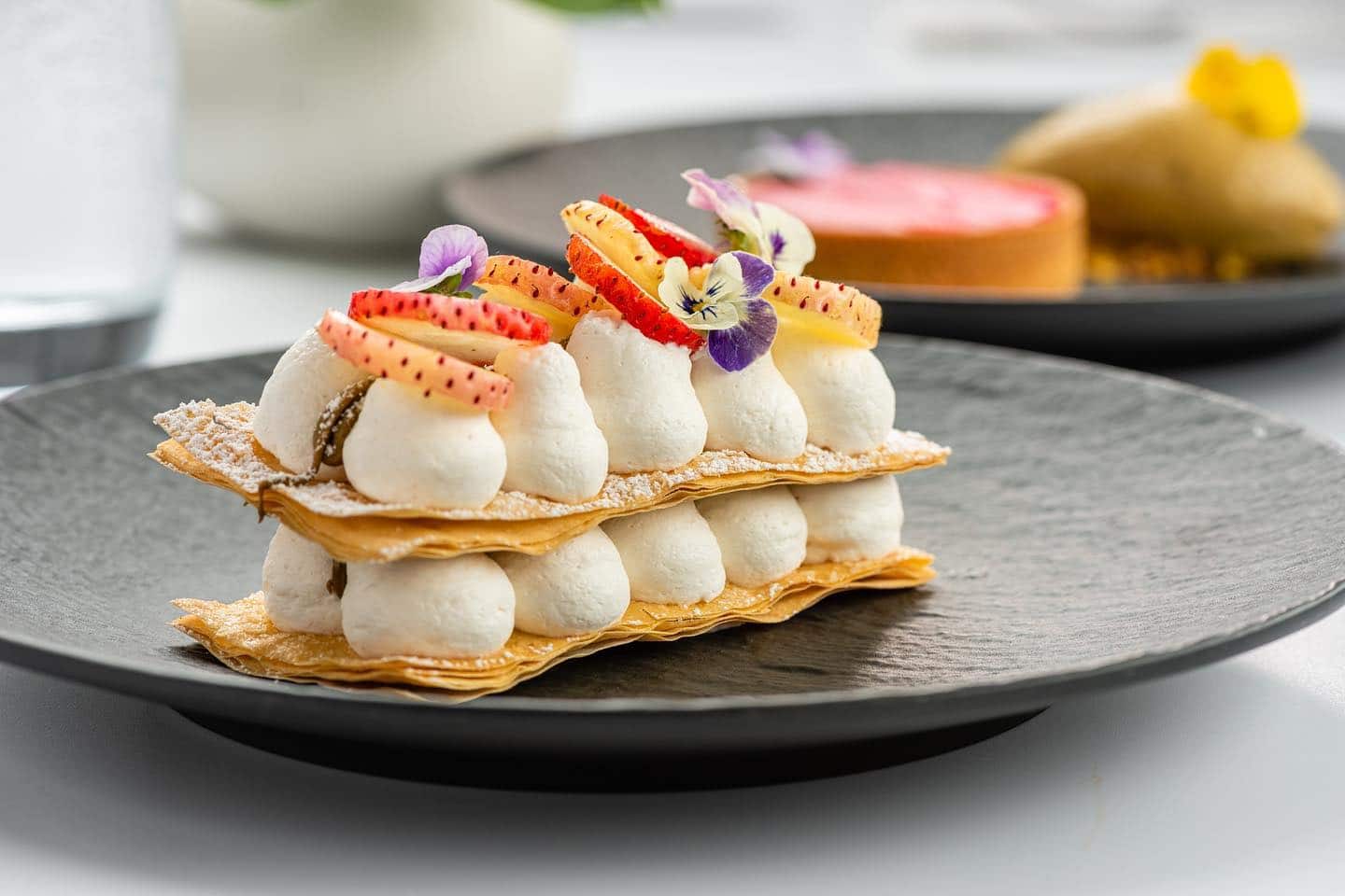 Upscale Mediterranean Restaurant in Coral Gables: TUR Kitchen - phyllo napoleon dessert