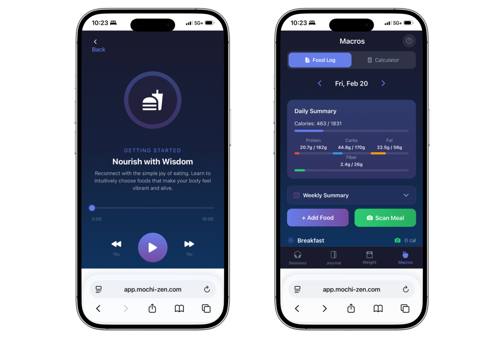 Mochi Zen emotional eating app