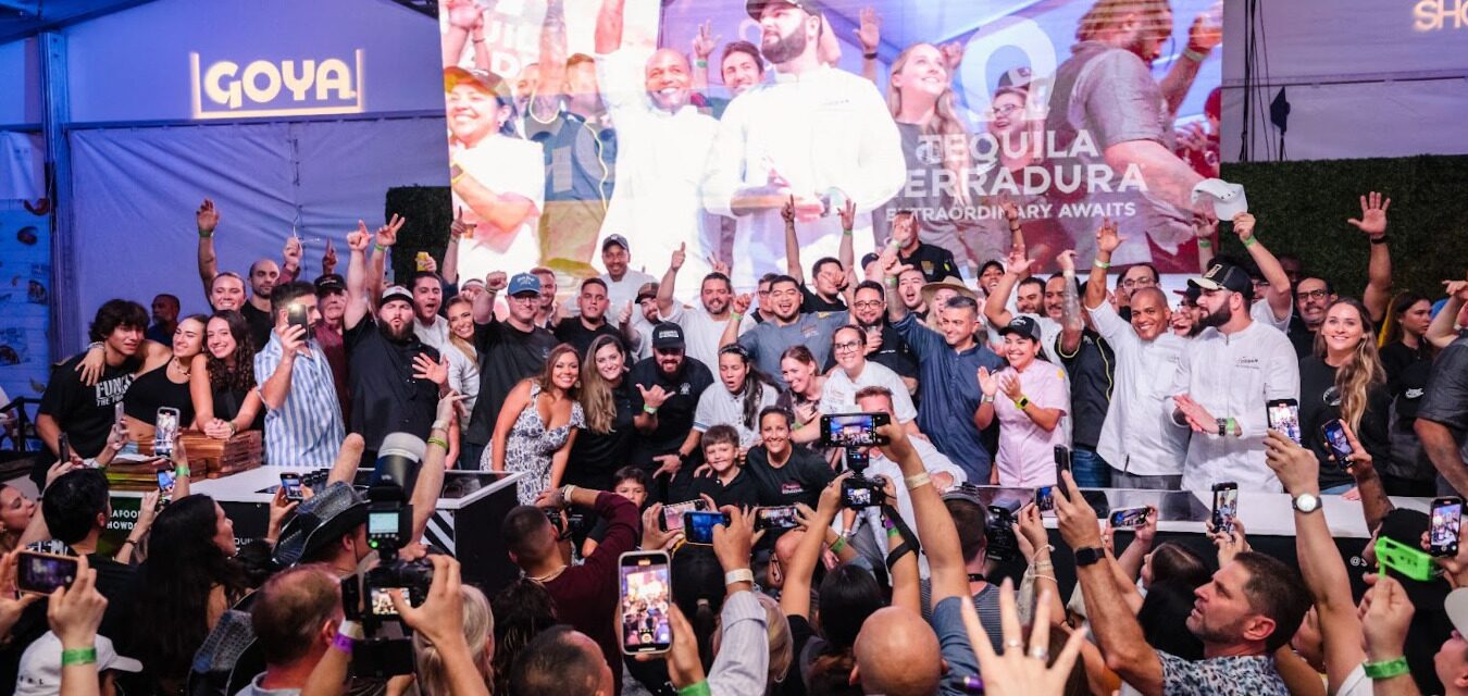 VIP Chef Showdown at the South Beach Seafood Festival 2026 — chefs competing on the sand at Lummus Park Miami Beach